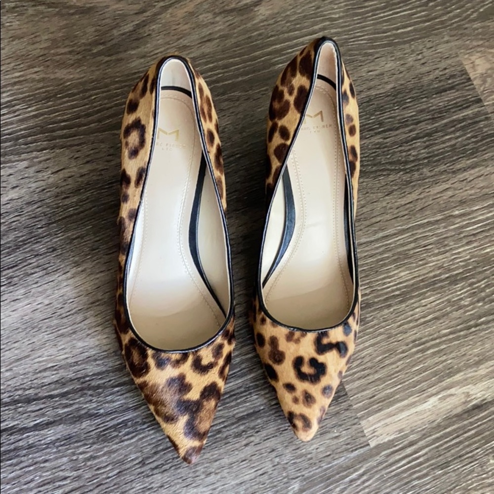 Marc Fisher LTD 2.5” block heel cheetah fur